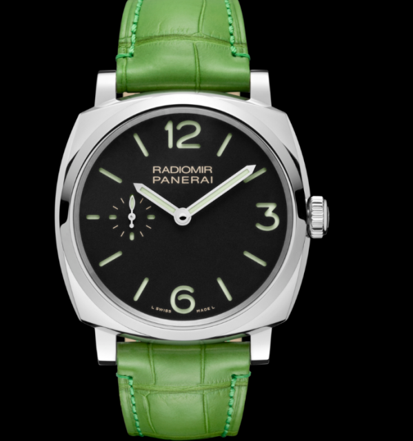 Panerai Radiomir 1940 PAM00574 Fake Watches UK With Green Alligator Straps For Sale