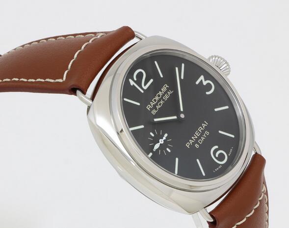Typical Style Presentation – Fake Panerai Radiomir Black Seal 8 Days Acciaio PAM00609 Watches UK With Gold Calf Straps
