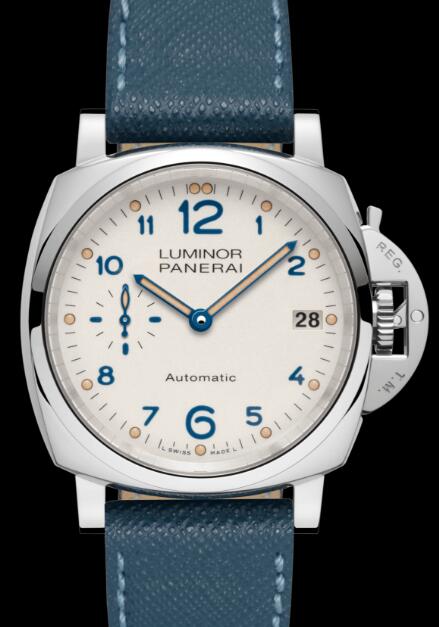 UK 38MM New And Decent Panerai Luminor Due Replica Watches With Blue Straps