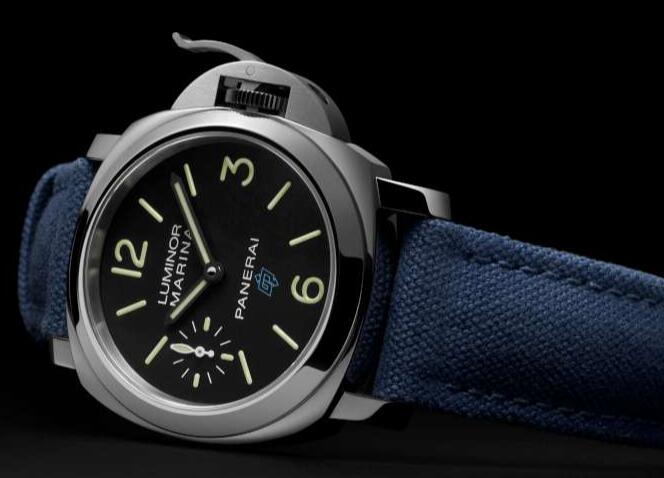 Special Blue Canvas Straps UK Panerai Luminor PAM00777 Knockoff Watches For Office Workers