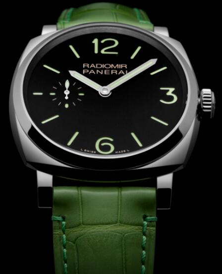 Unique Green Leather Straps UK Panerai Radiomir 1940 Imitation Watches For Both Male And Female