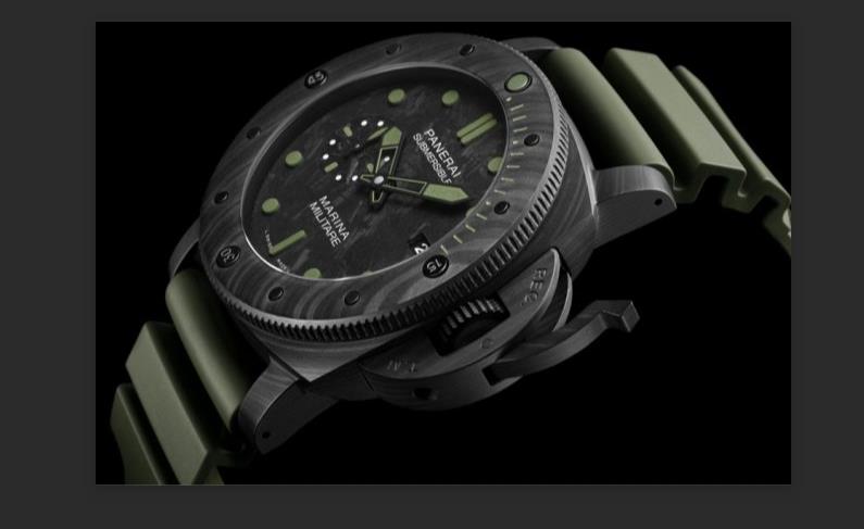 The 47 mm fake watches have green straps.