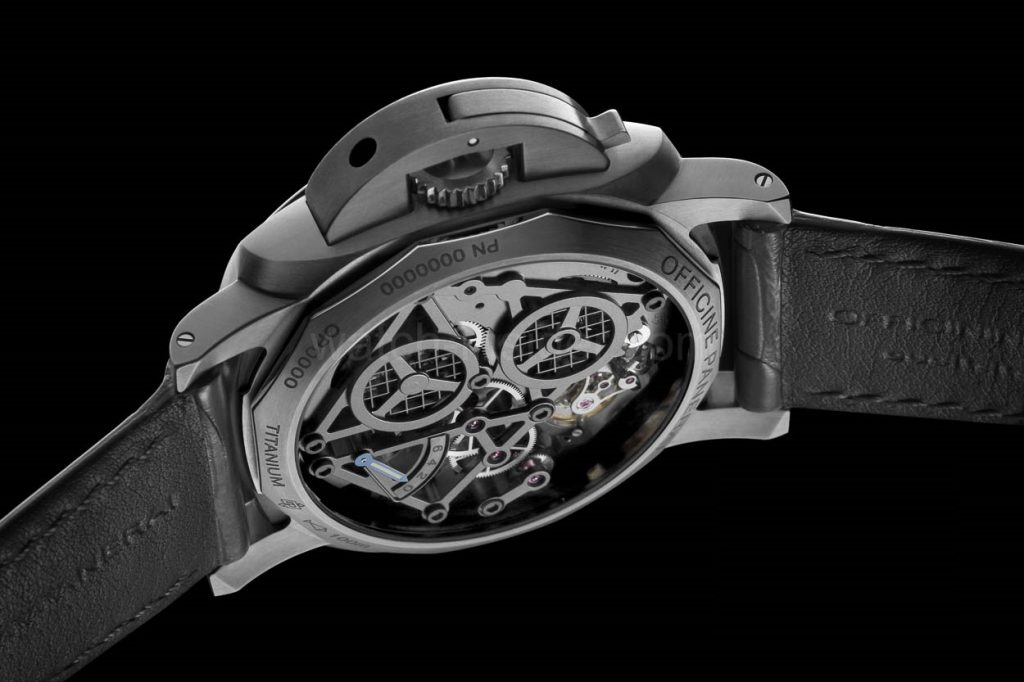 The limited fake watch has tourbillon.