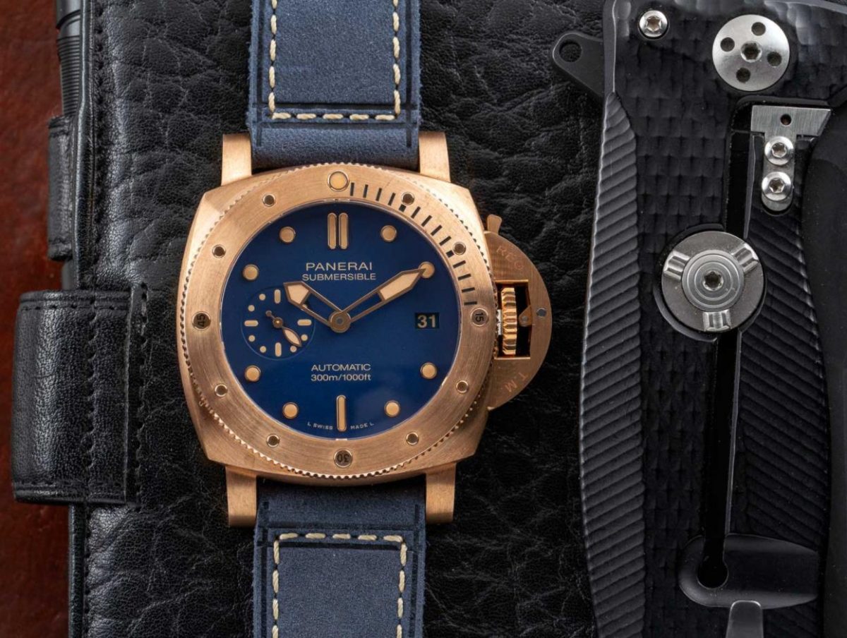 Waterproof Replica Panerai Submersible Bronzo Blu Abisso PAM01074 UK — A 42mm Crowd-Pleaser In Bronze